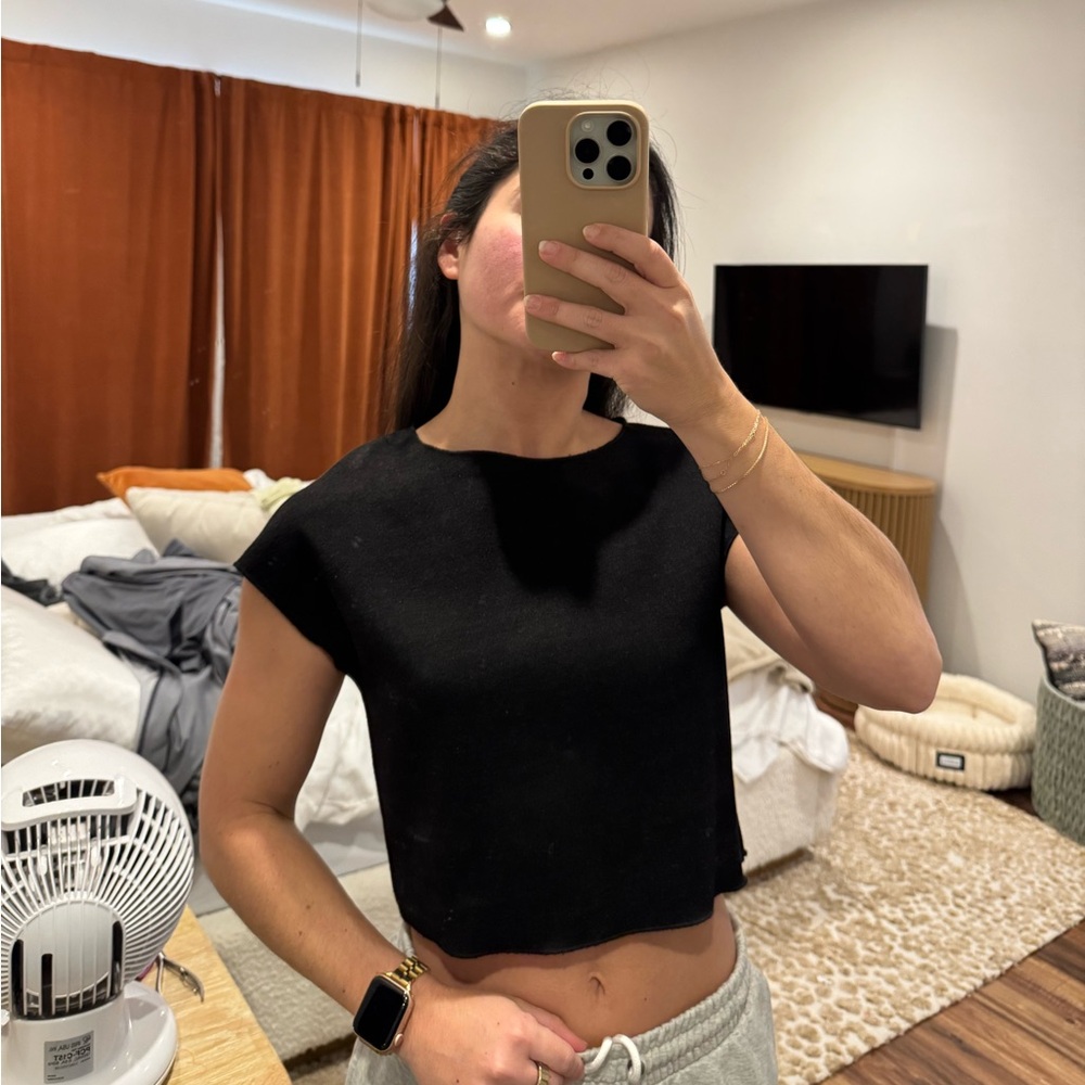 Zara Black Crop Top size large